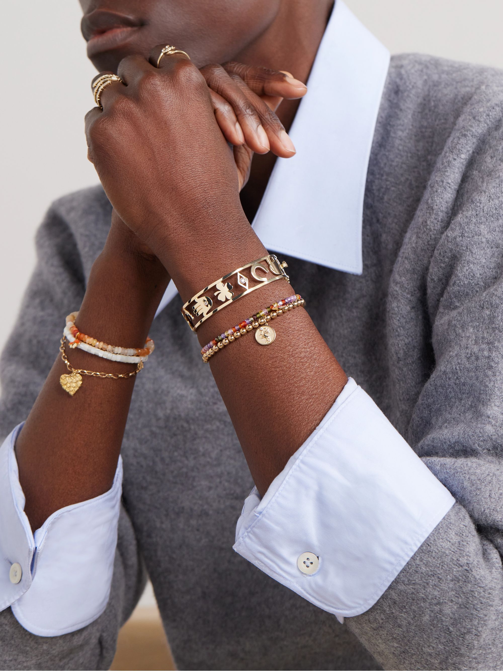 سوار Sydney Evan Large Open Icon Hinge